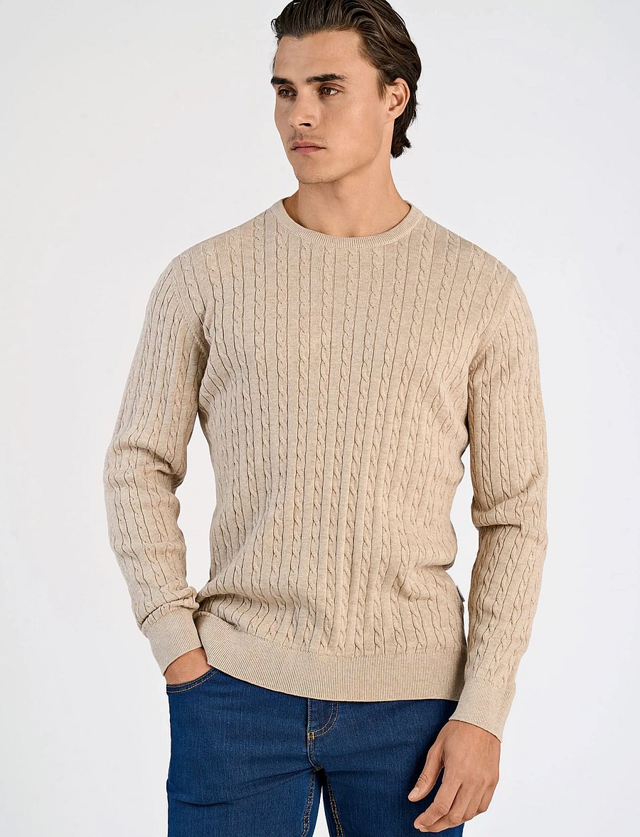 Lindbergh - Knit - rundhalsad - off white mel - 3