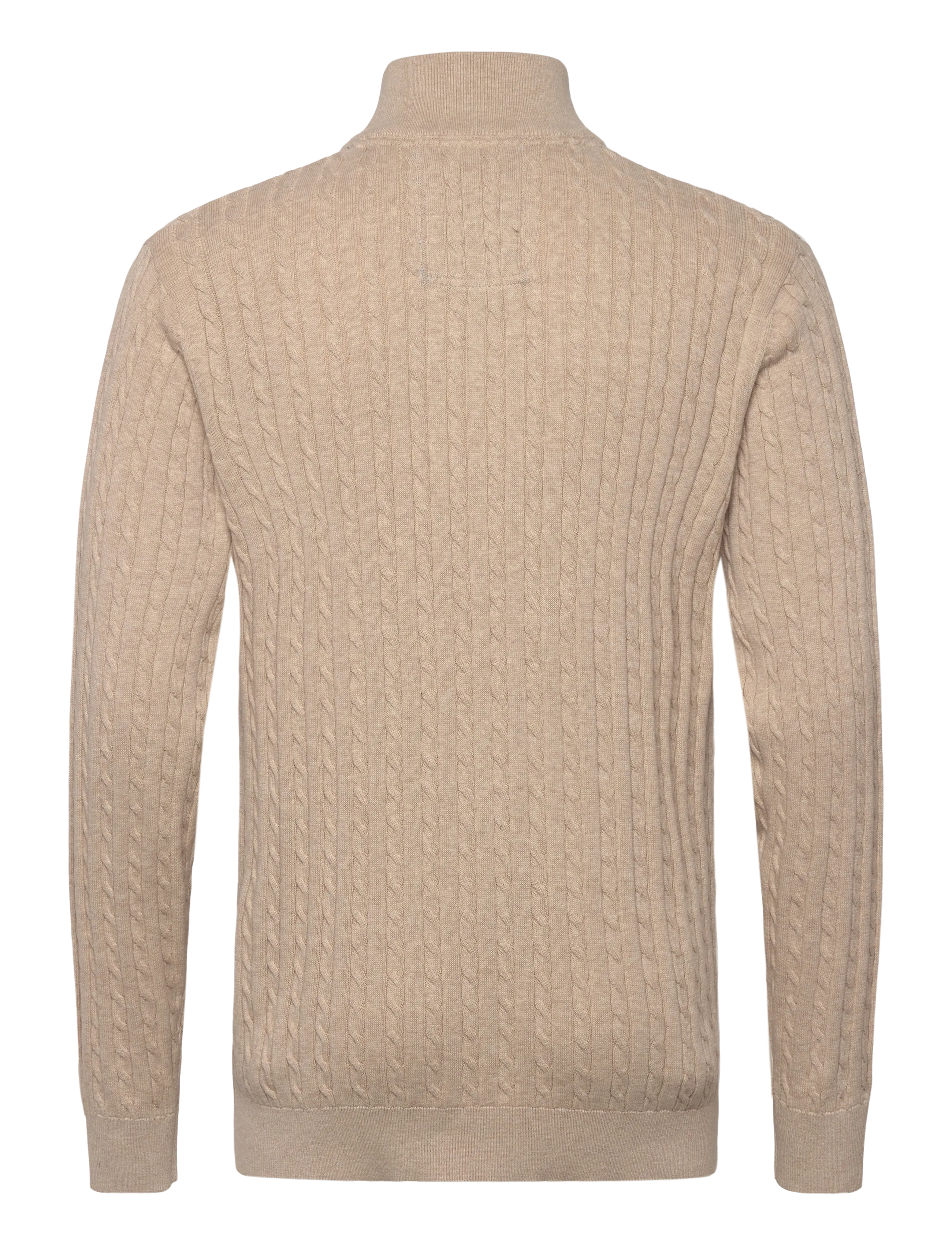 Lindbergh - 1/2 zip cable knit - half zip-tröjor - off white mel - 1