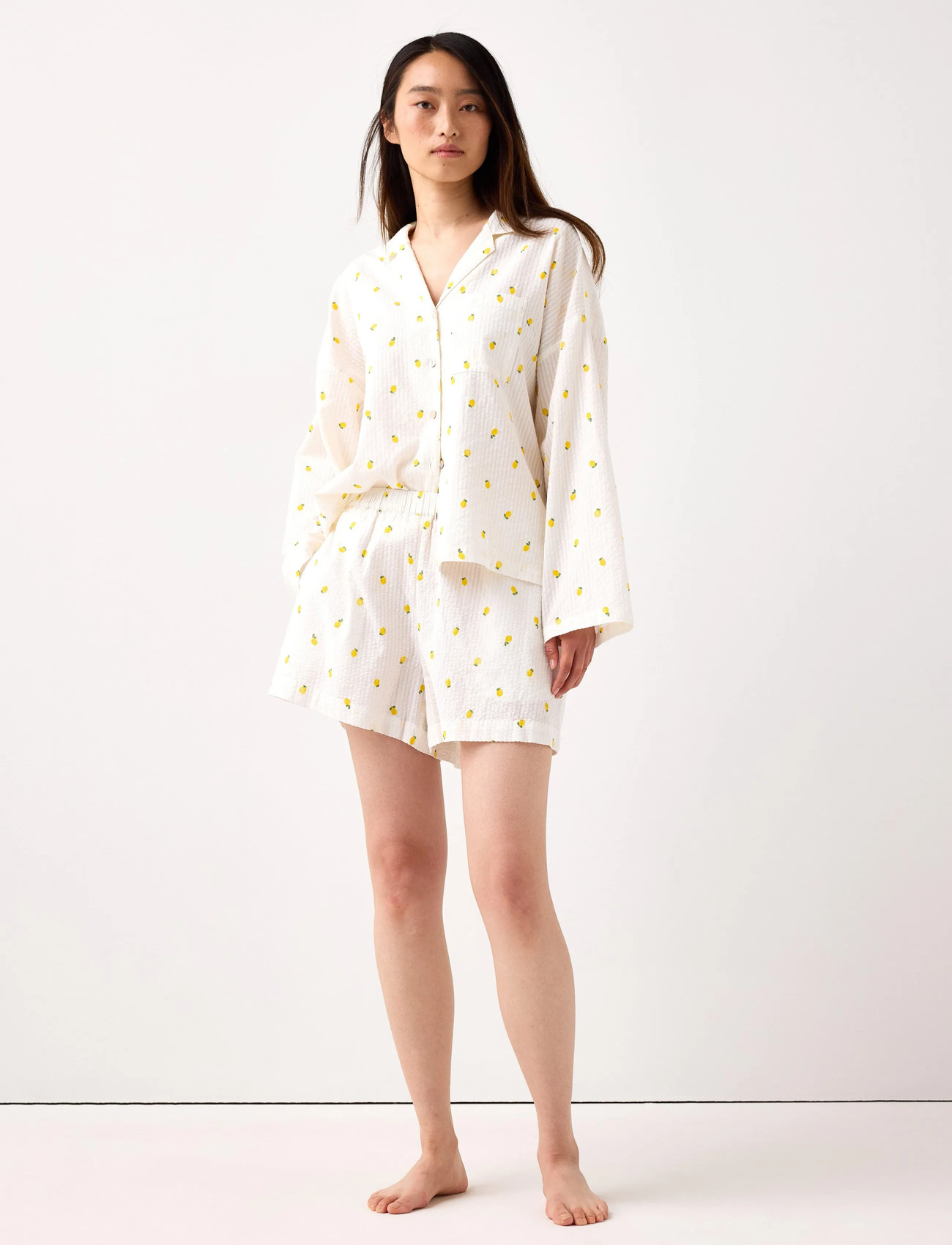 Lindex Pyjama Shorts Seersucker - - L 1