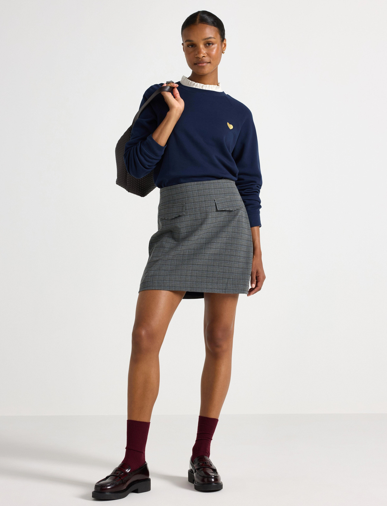 Lindex Miniskjørt - Grey - 36