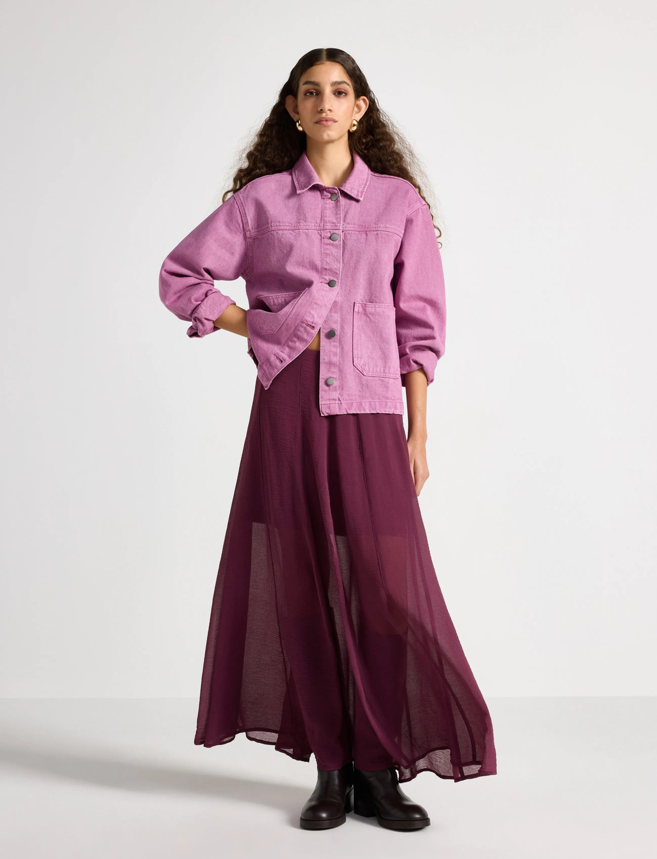 Lindex Skirt Rosa - Burgundy - S
