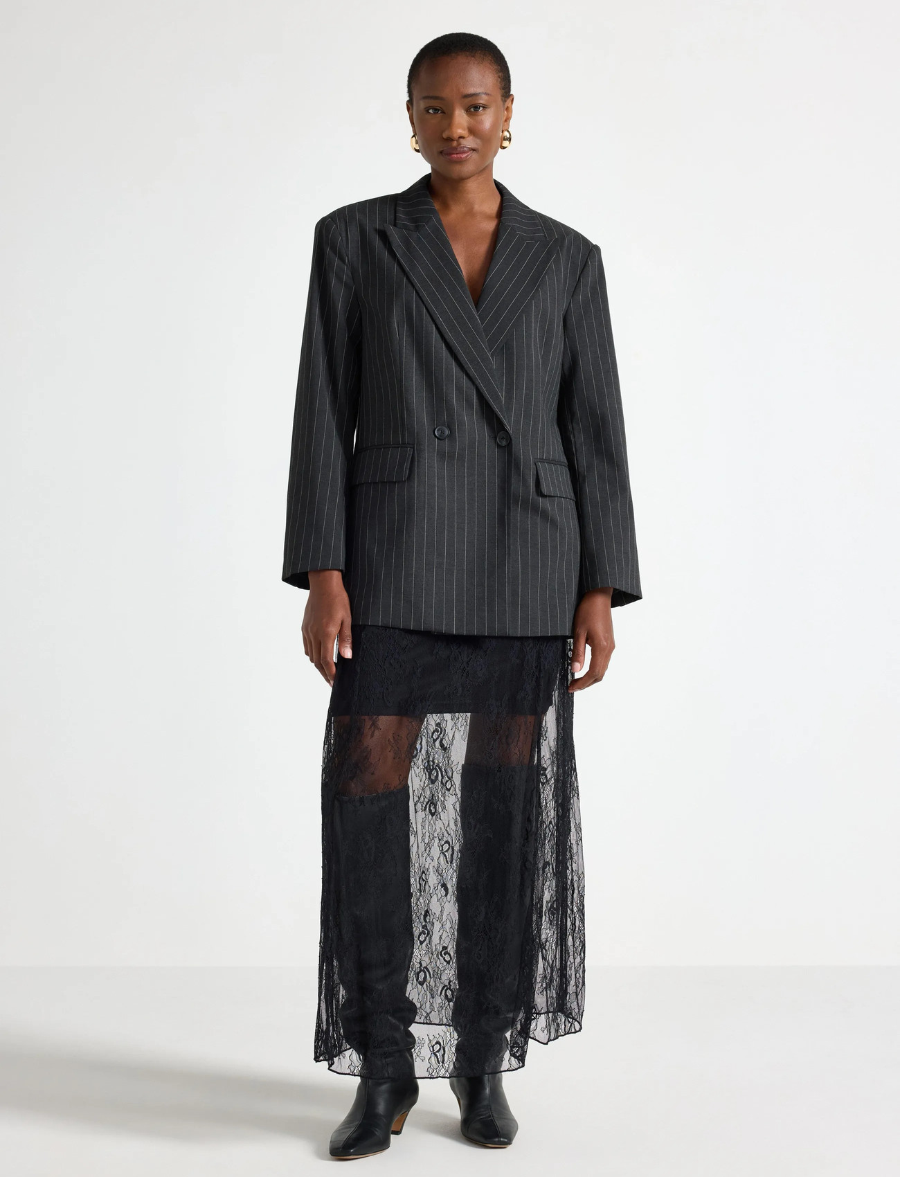 Lindex Skirt Ivana Lace - Black - M