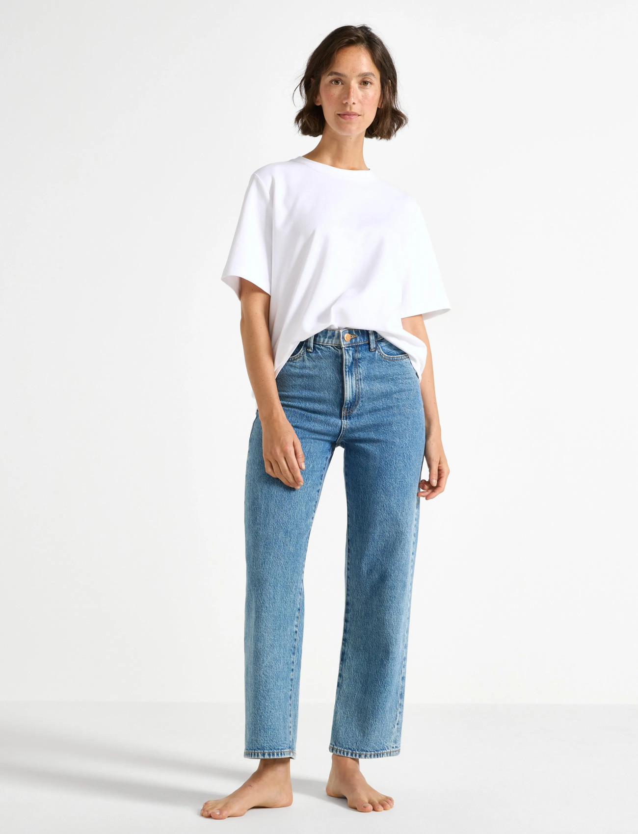 Lindex Wide Hanna Cropped Jeans With Light Stretch - - 52 1