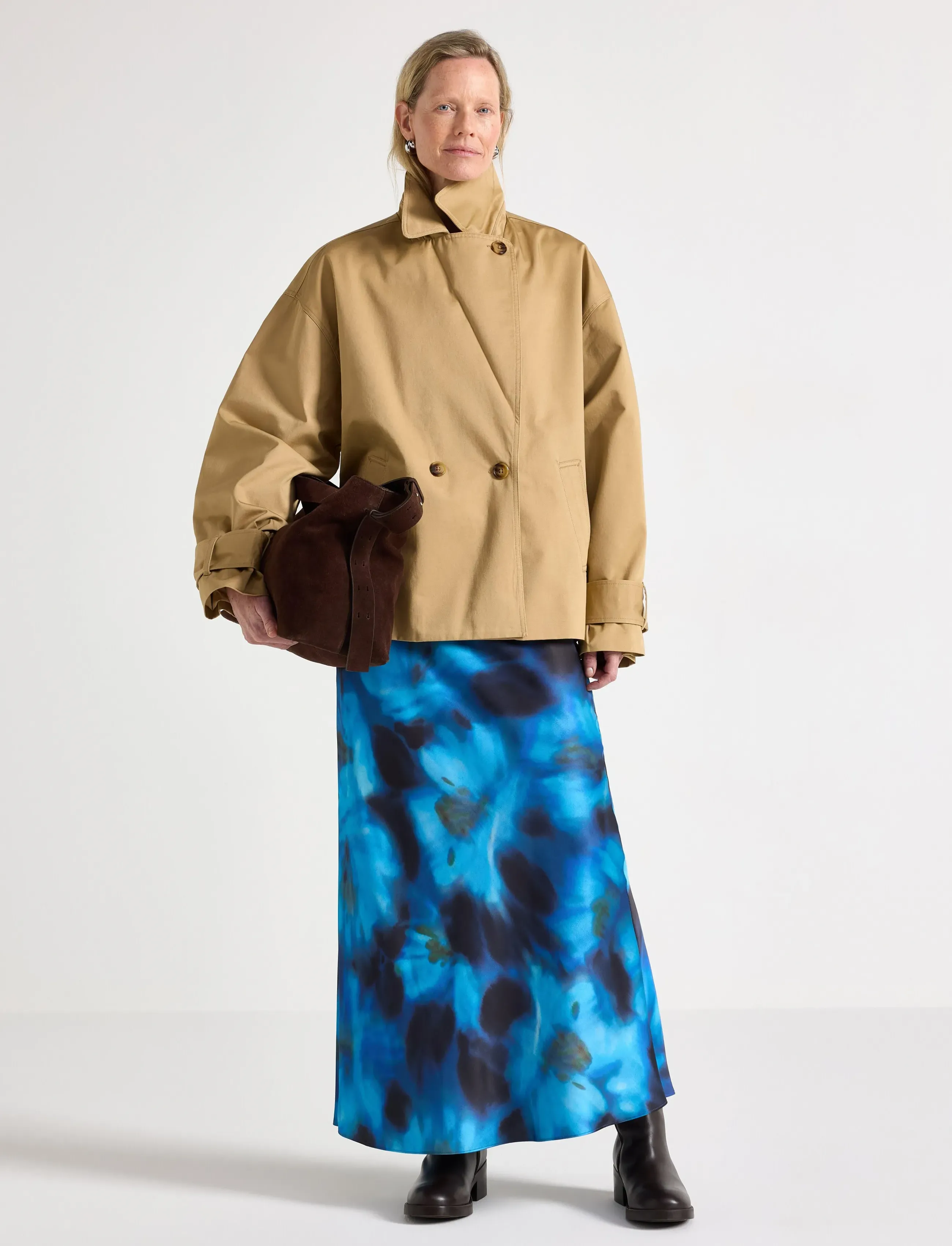 Lindex Skirt Mary - Satinröcke - BLUE / blue