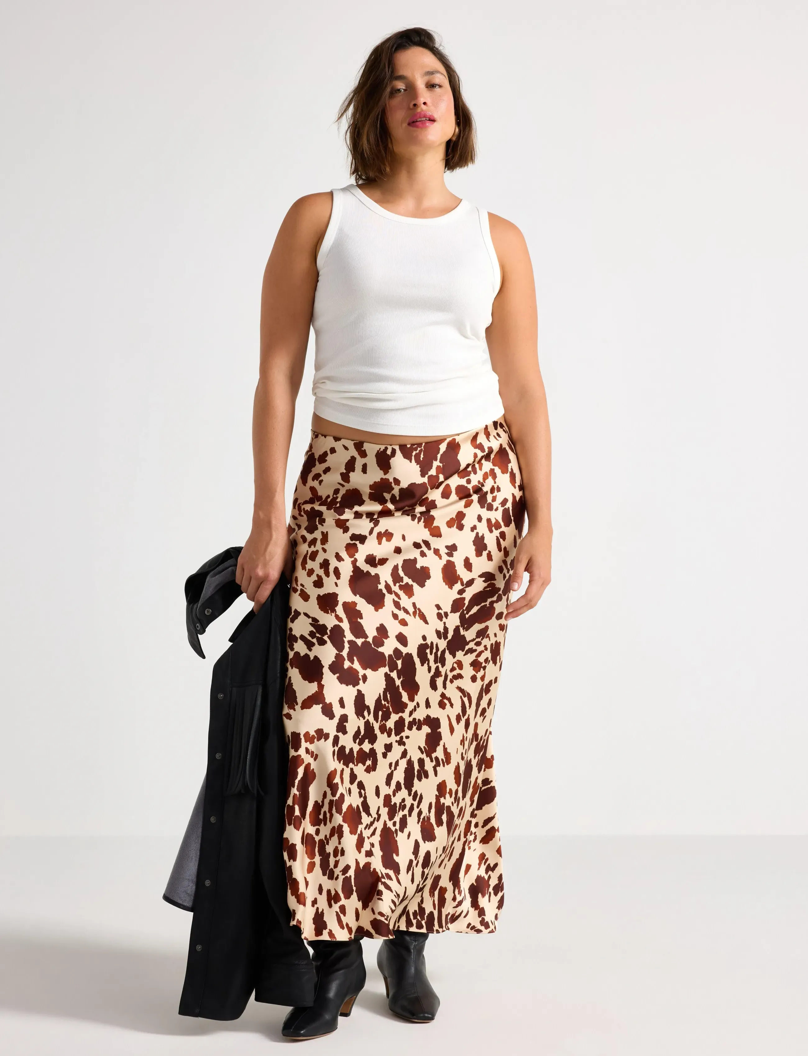 Lindex Skirt Mary - Seelikud - BROWN / beige