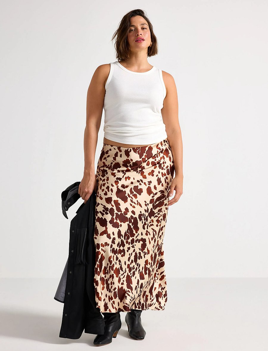 Lindex - Skirt Mary - satinkjolar - brown - 0
