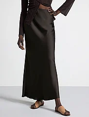Lindex - Skirt Mary - satinnederdele - dark brown - 2
