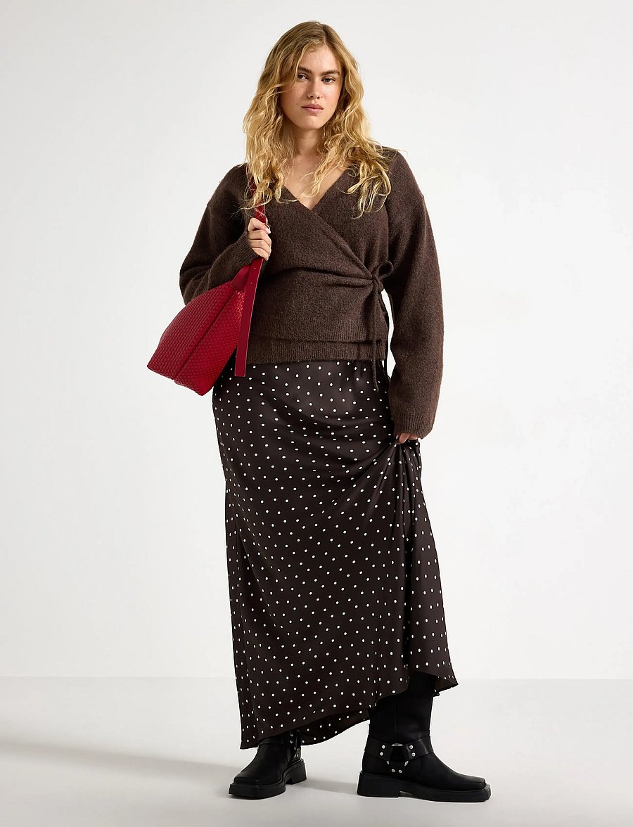 Lindex - Skirt Mary - satinkjolar - dark brown - 0