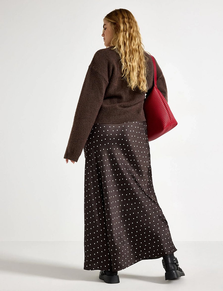 Lindex - Skirt Mary - satinkjolar - dark brown - 3
