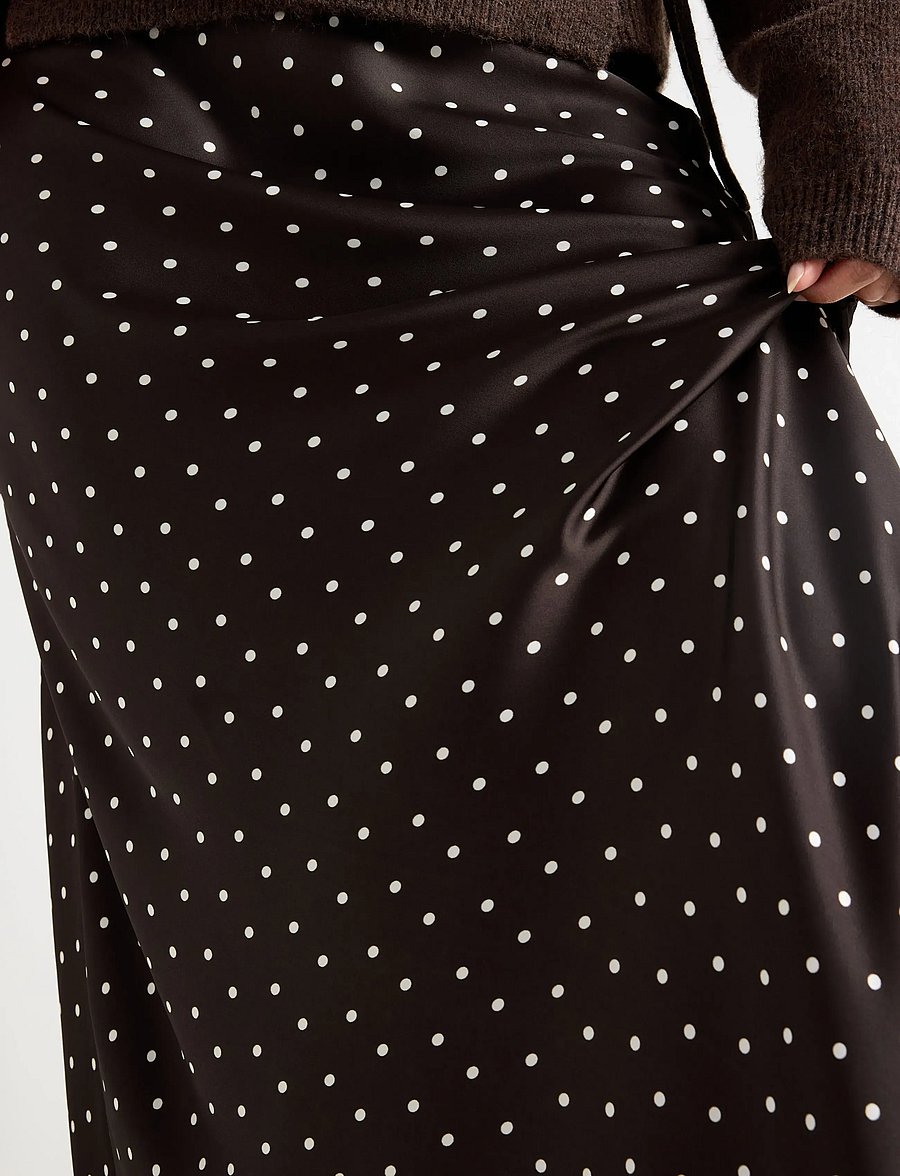 Lindex - Skirt Mary - satinkjolar - dark brown - 4