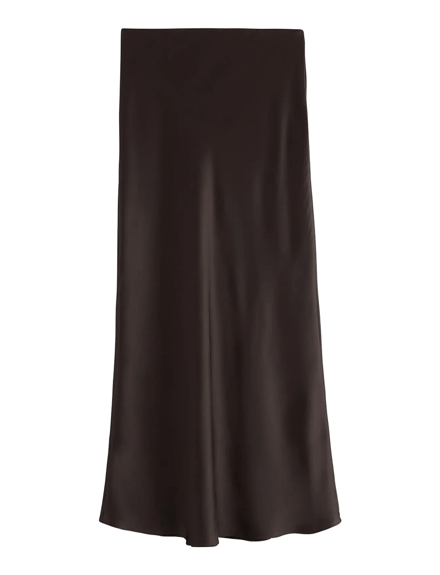 Lindex - Skirt Mary - satiinseelikud - dark brown - 1