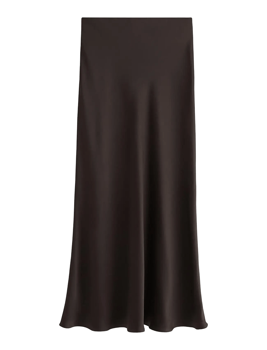 Lindex - Skirt Mary - satiinseelikud - dark brown - 2