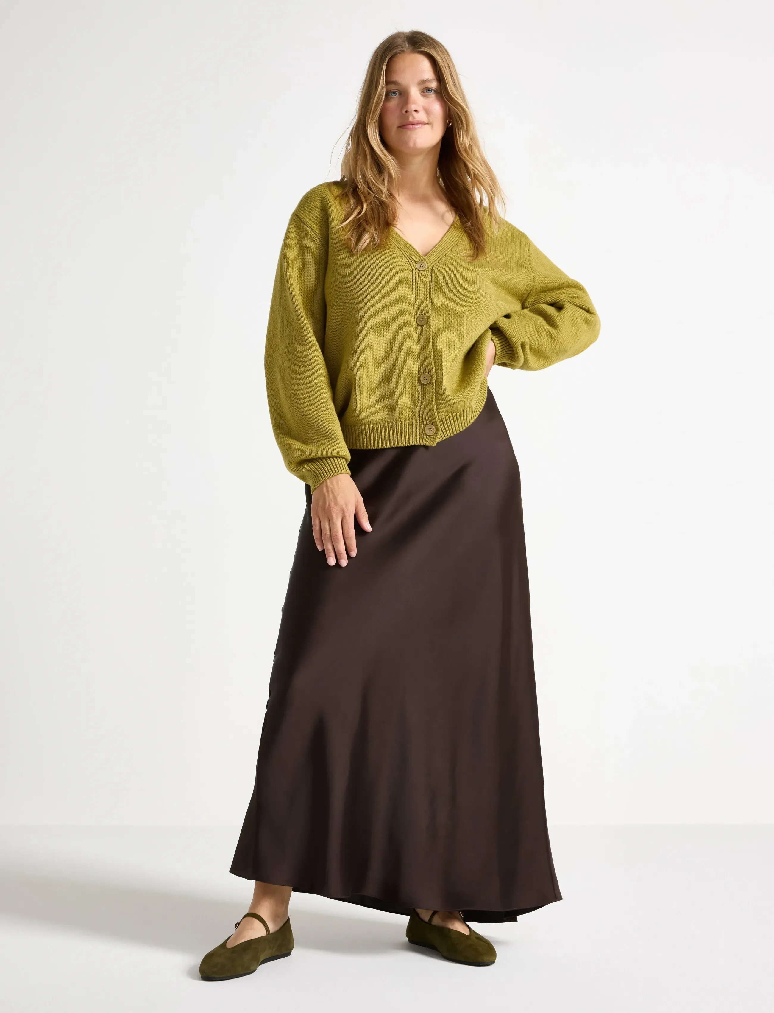 Lindex Skirt Mary - Maxi Röcke - DARK BROWN / brown