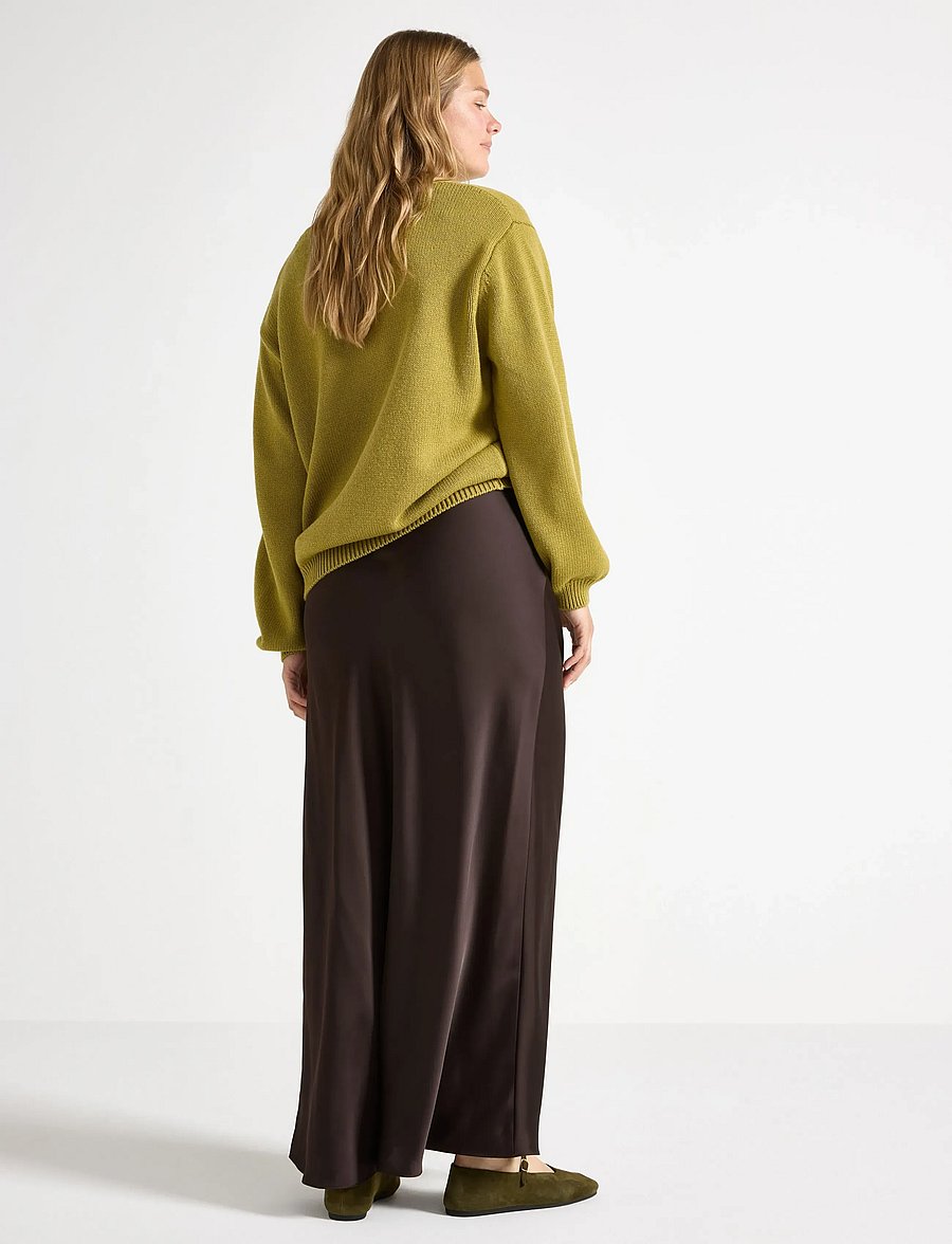 Lindex - Skirt Mary - satiinseelikud - dark brown - 3
