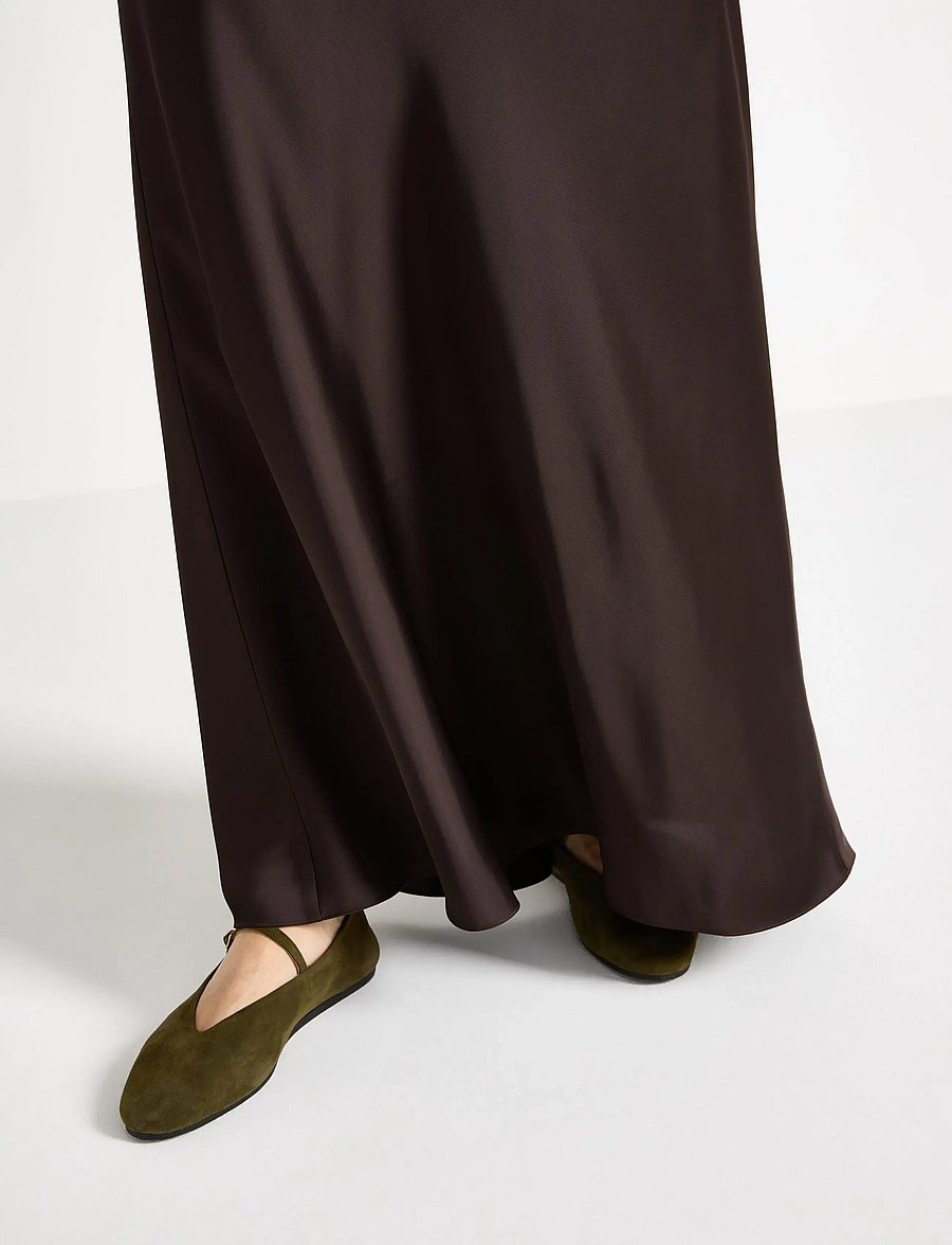 Lindex - Skirt Mary - satiinseelikud - dark brown - 4