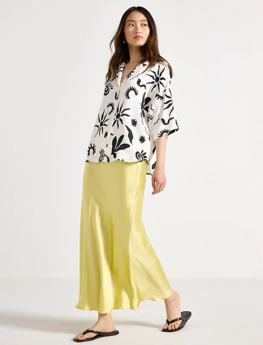 Lindex - Skirt Mary - satinröcke - light yellow - 0