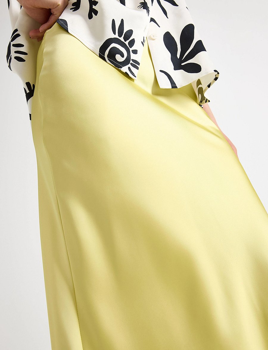 Lindex - Skirt Mary - satinröcke - light yellow - 4