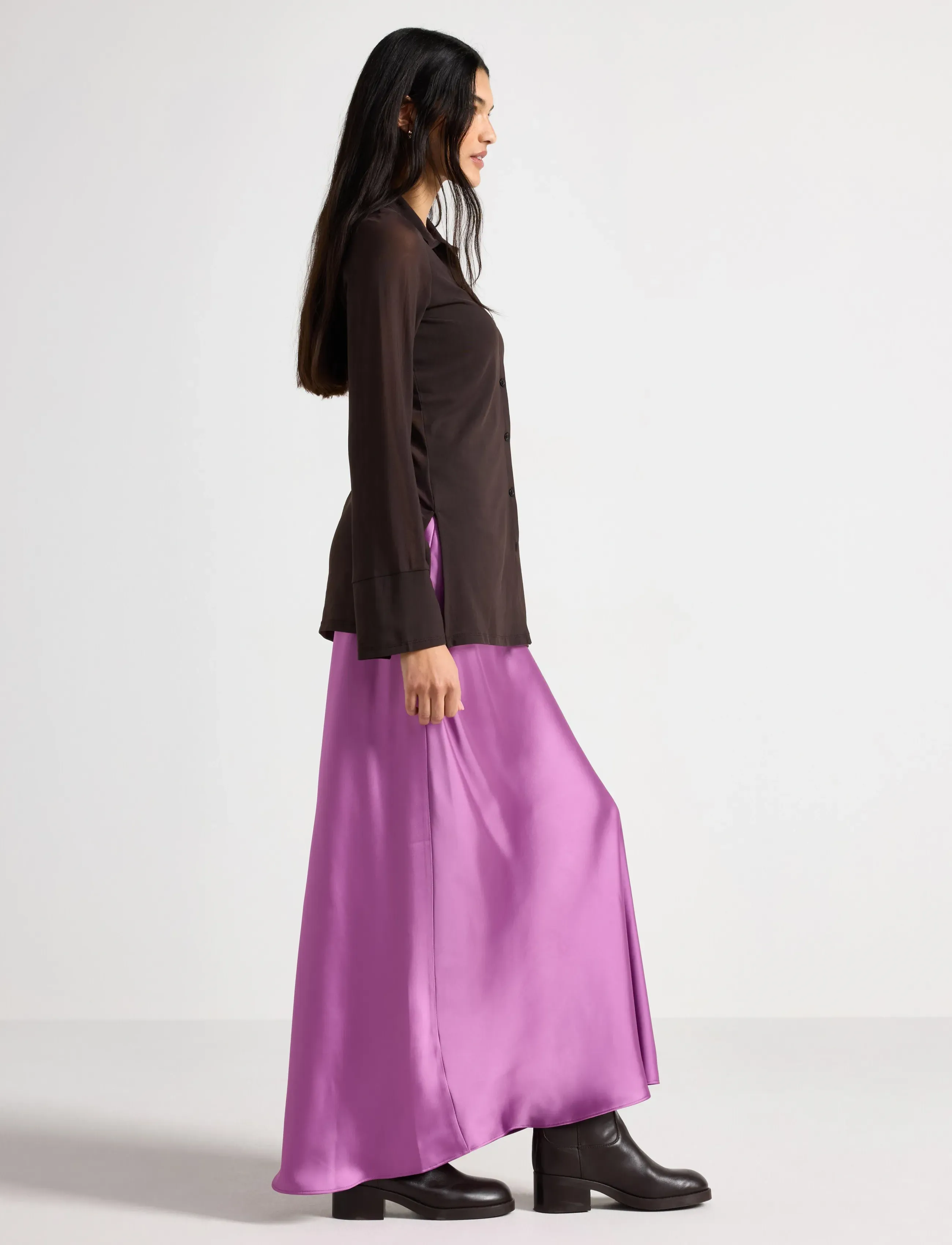 Lindex - Skirt Mary - satininiai sijonai - lilac - 3