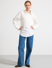 Lindex - Shirt April - long-sleeved shirts - white - 4