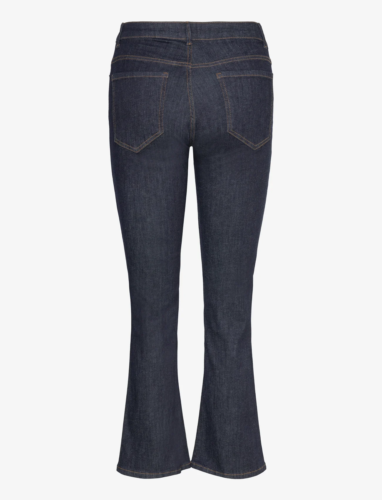 Lindex - Trouser Karen cropped rinse bl - utsvängda jeans - dark denim - 1