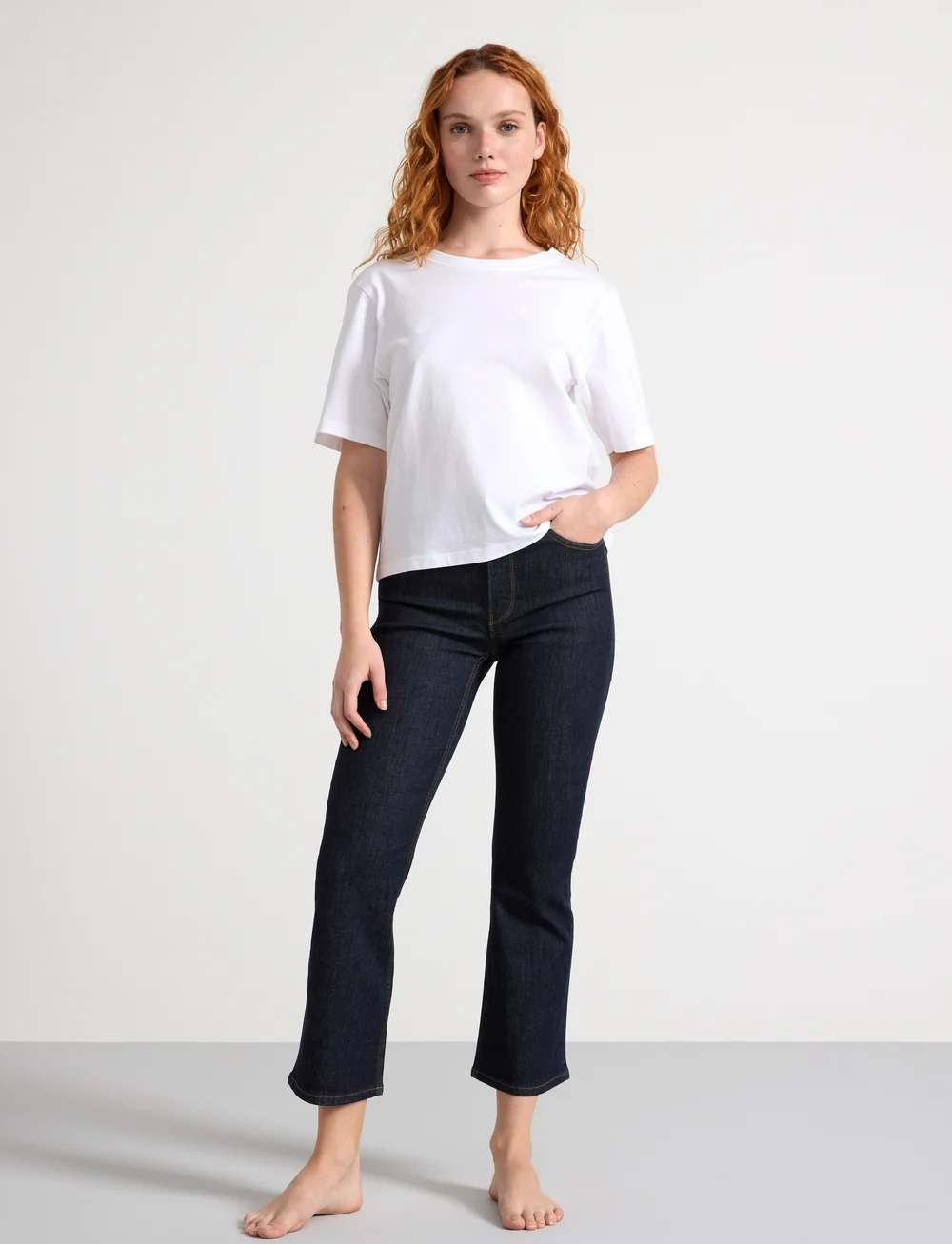 Lindex Trouser Karen Cropped Rinse Bl Utsv ngda jeans Boozt
