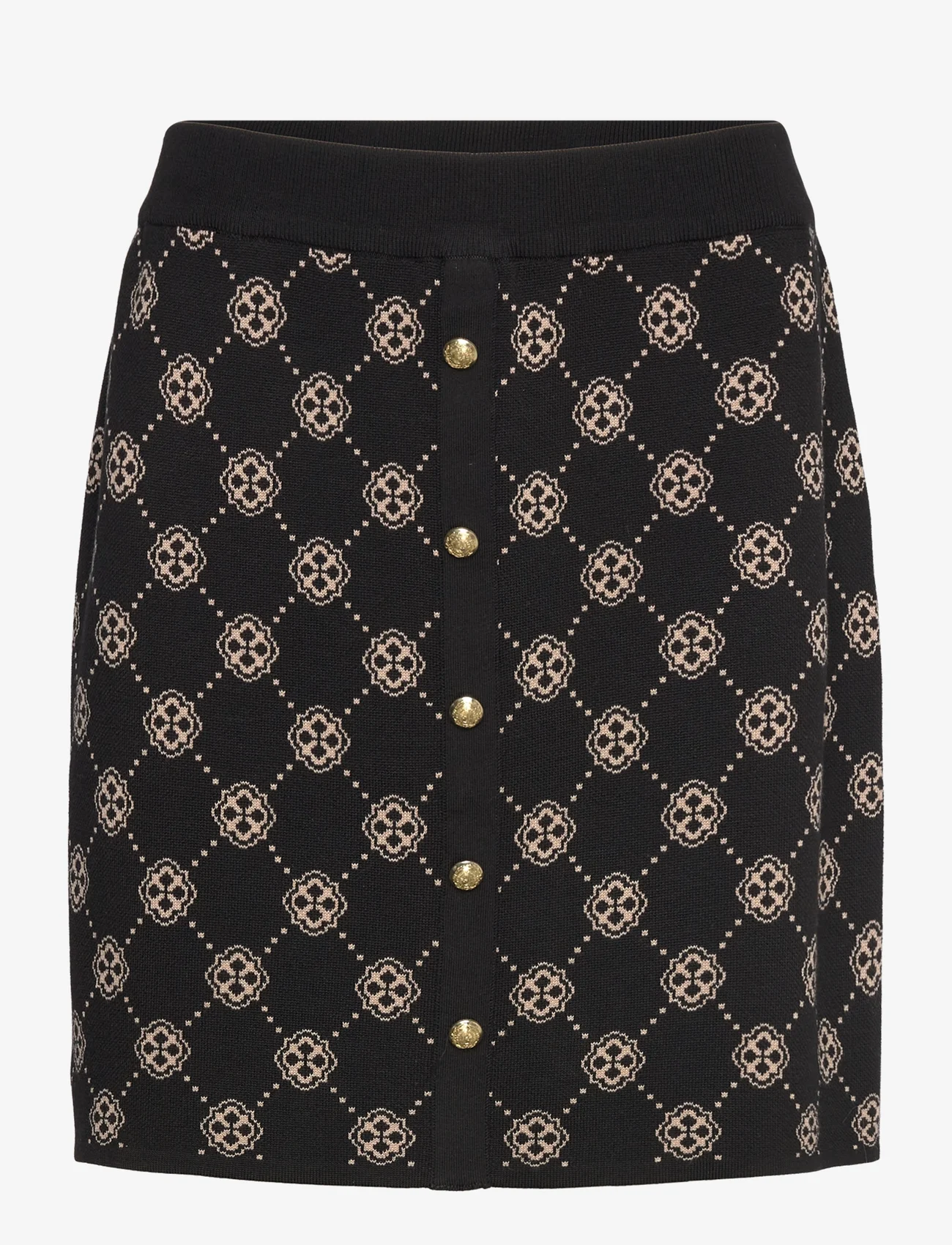 Lindex - Skirt Meja knitted - strikkede nederdele - black - 0