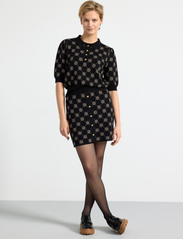 Lindex - Skirt Meja knitted - strikkede nederdele - black - 4