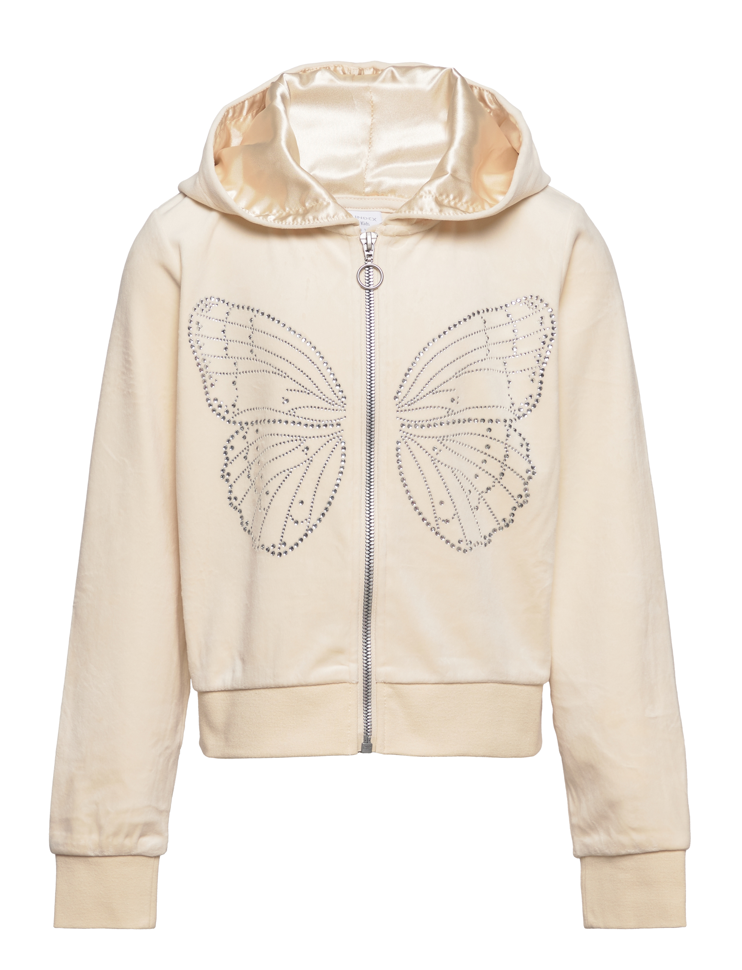 Velour Hoodie with rhinestones - LIGHT