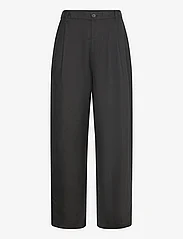 Lindex - Trouser Ragna with pleats - spodnie lniane - black - 0