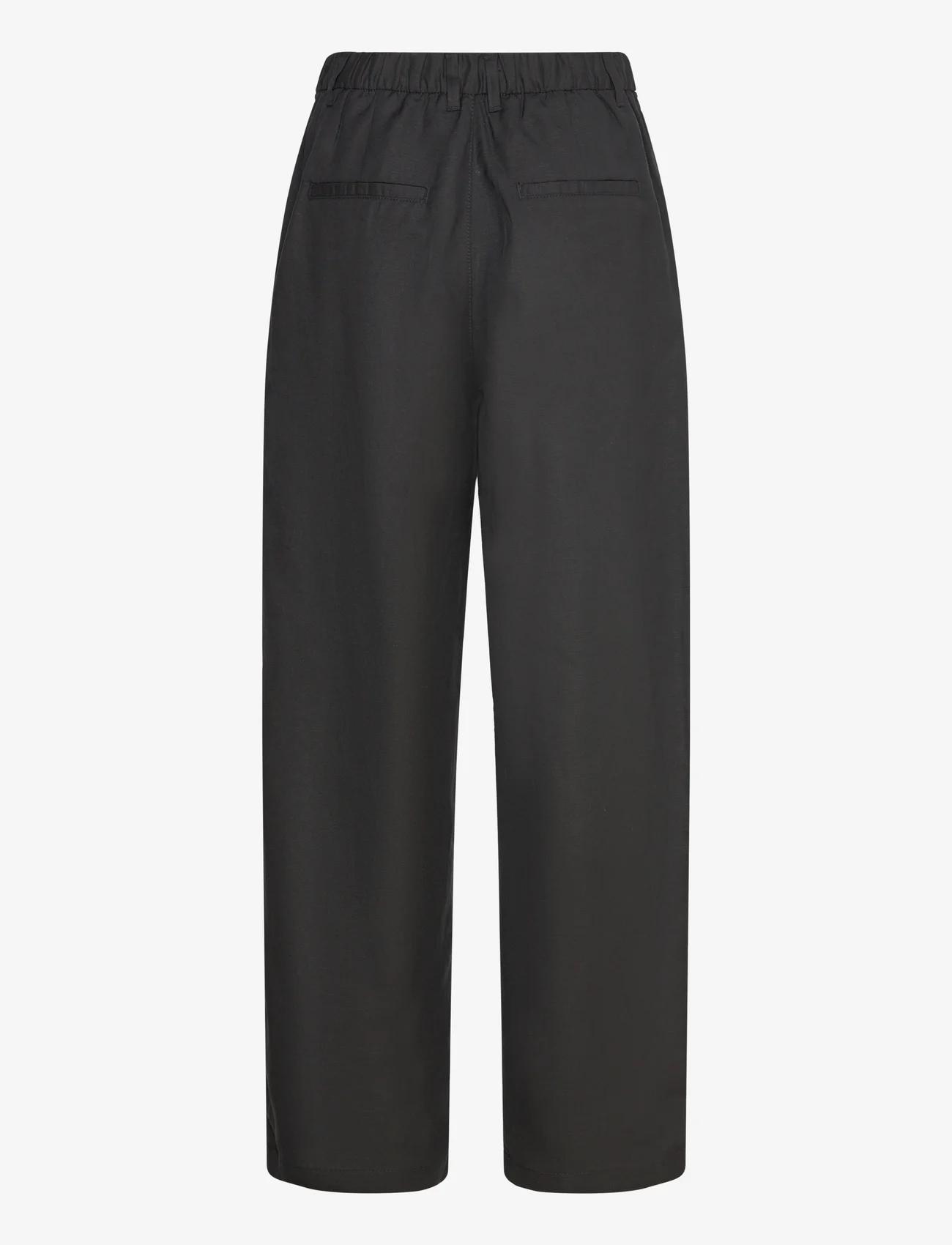 Lindex - Trouser Ragna with pleats - linen trousers - black - 1