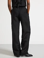 Lindex - Trouser Ragna with pleats - pellavahousut - black - 3