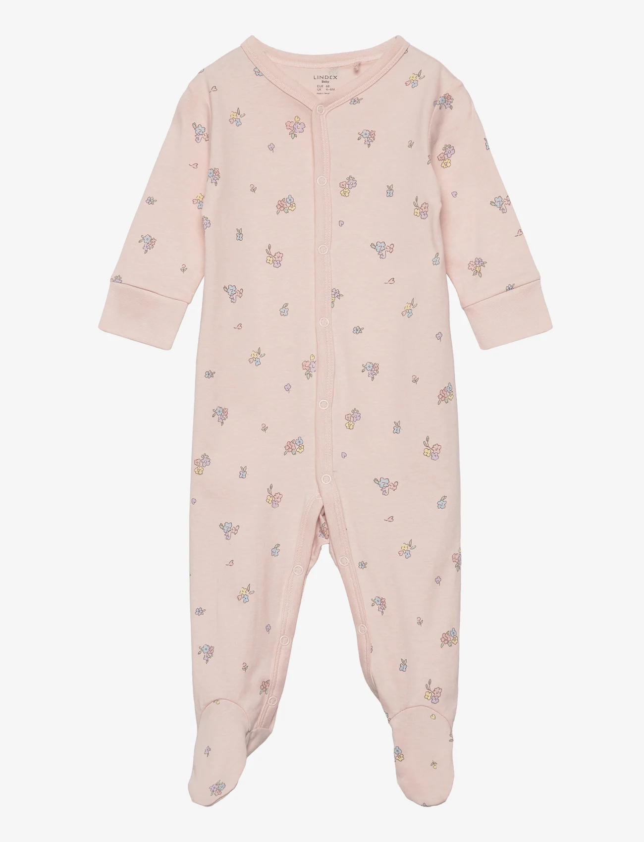 Lindex - Pyjamas w foot - magamiskombinesoonid - light pink - 0