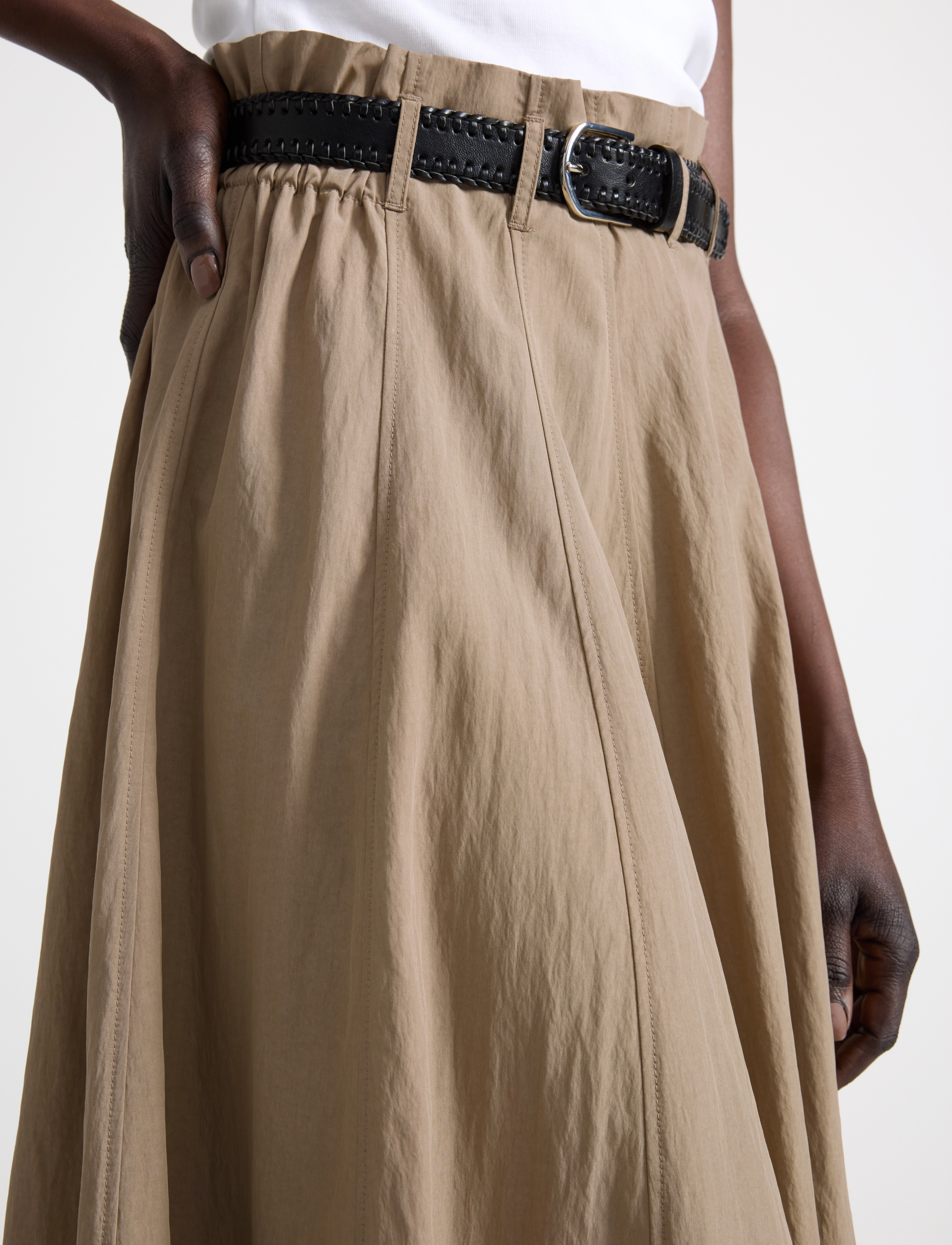 Lindex - Skirt Anja - dark beige - 5