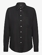 Shirt Magda Linen blend - BLACK