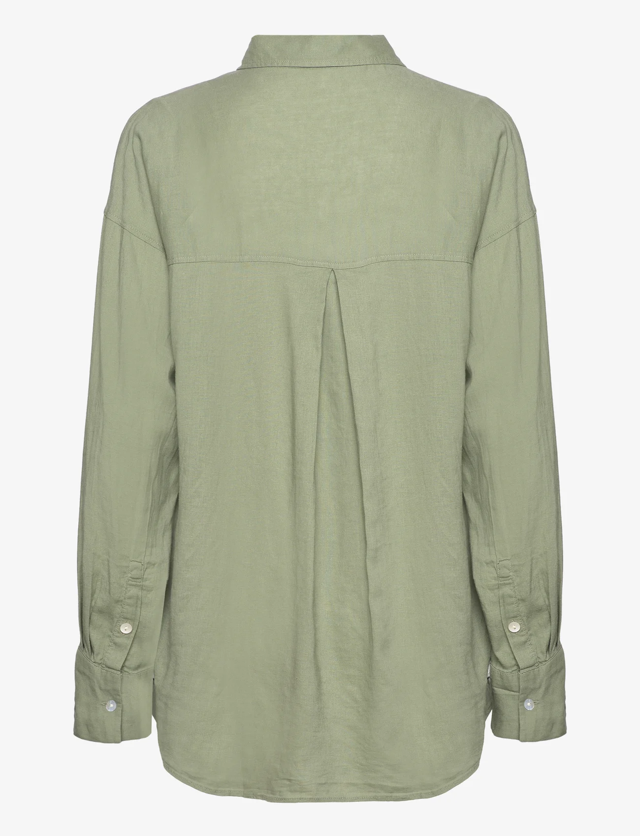 Lindex - Shirt Magda Linen blend - linasest riidest särgid - dusty green - 1