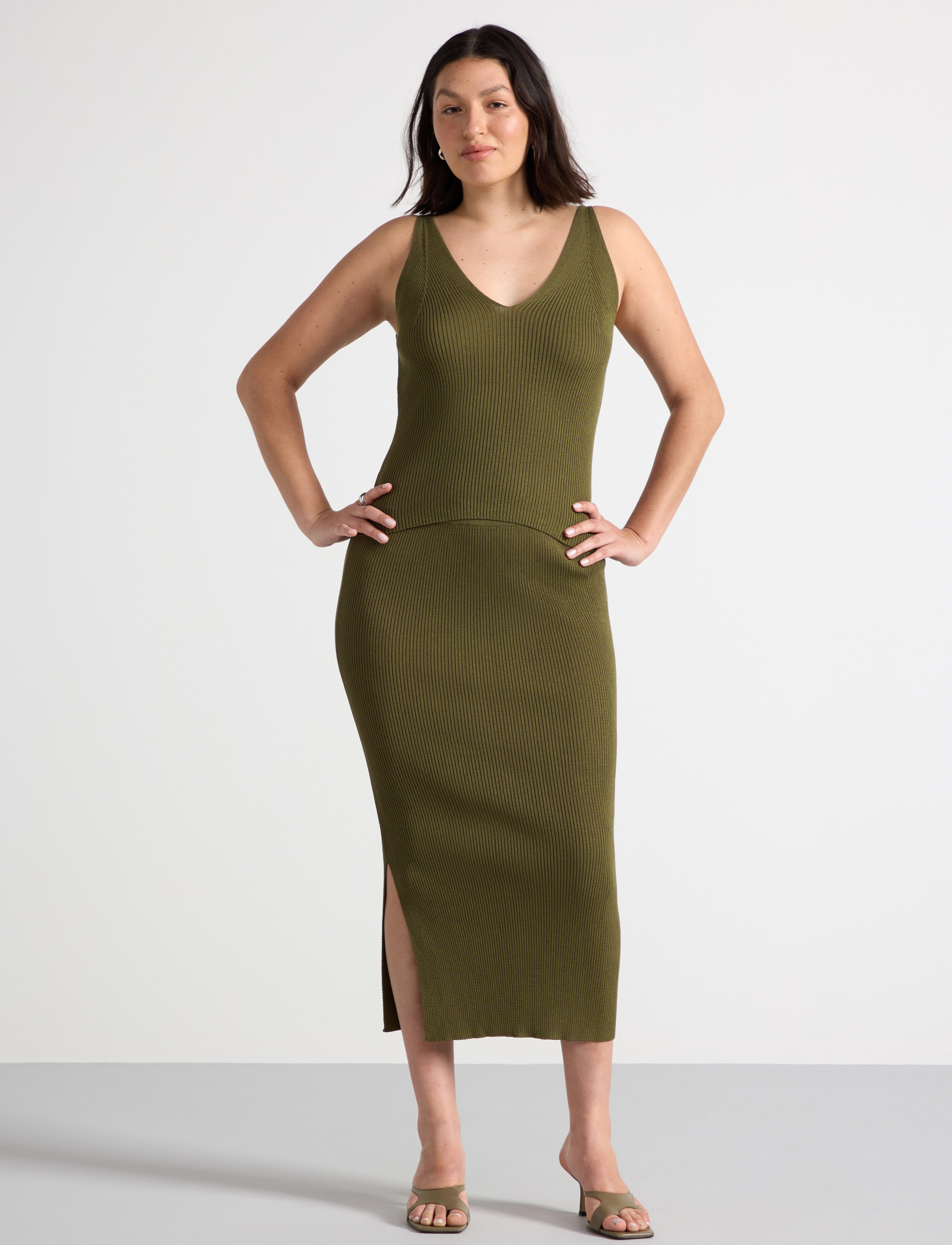 Lindex - Skirt Josefina - midi nederdele - dusty green - 5