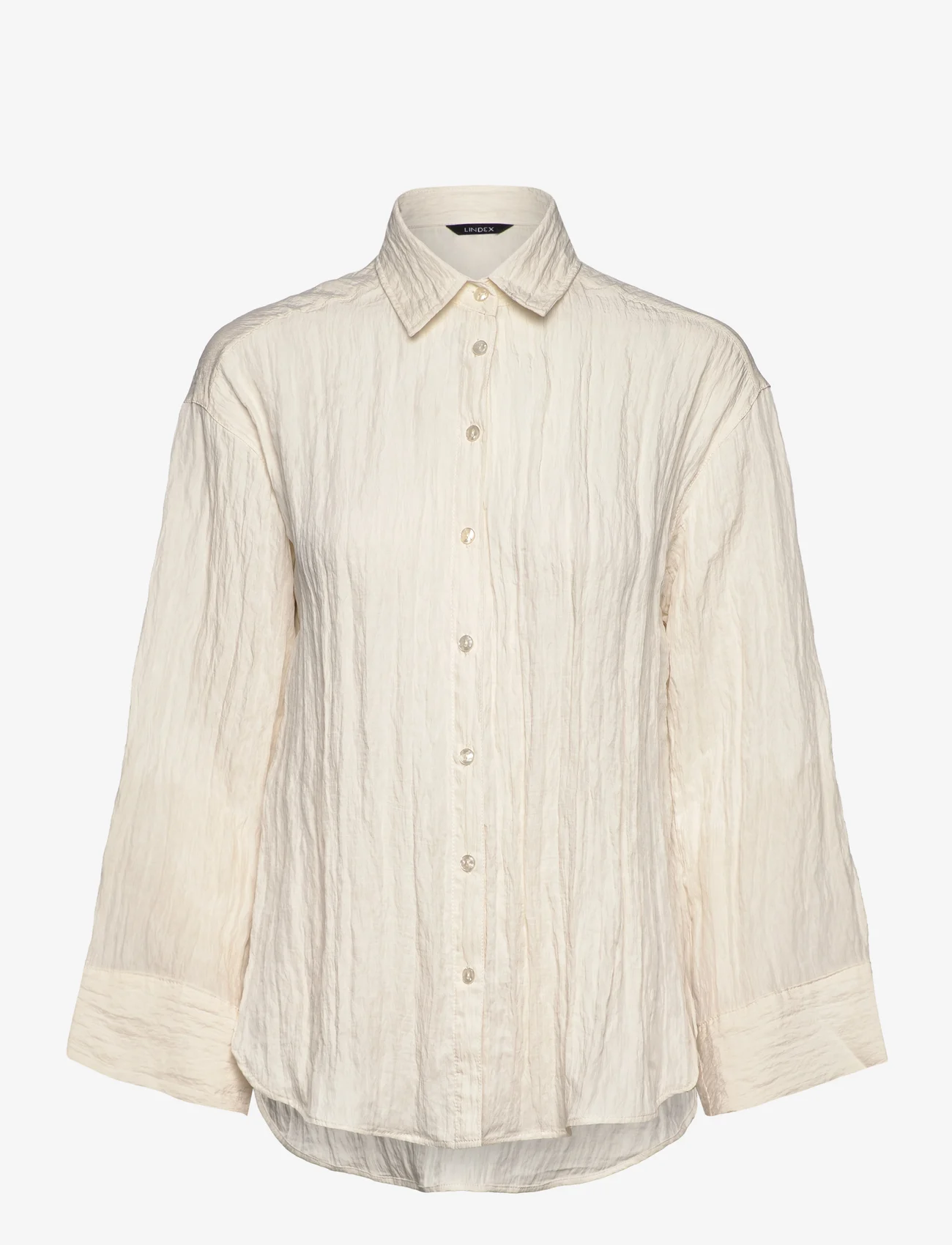 Lindex - Shirt Raven Crinkle - langärmlige hemden - light white - 0