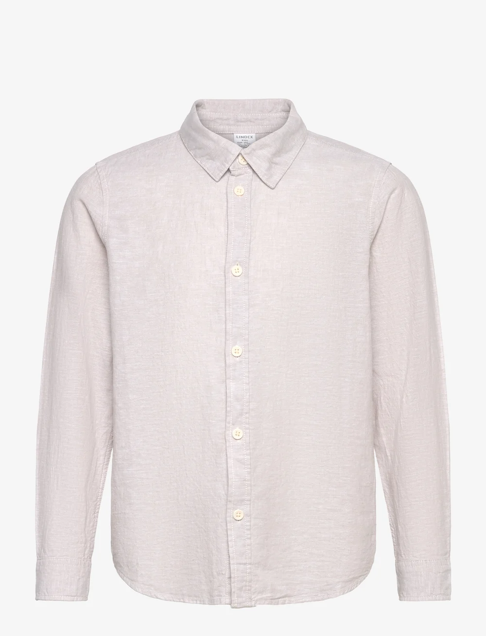 Lindex - Shirt linen blend - langærmede skjorter - light grey - 1