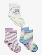 Sock 3 p SG rainbow candy stri - OFF WHITE