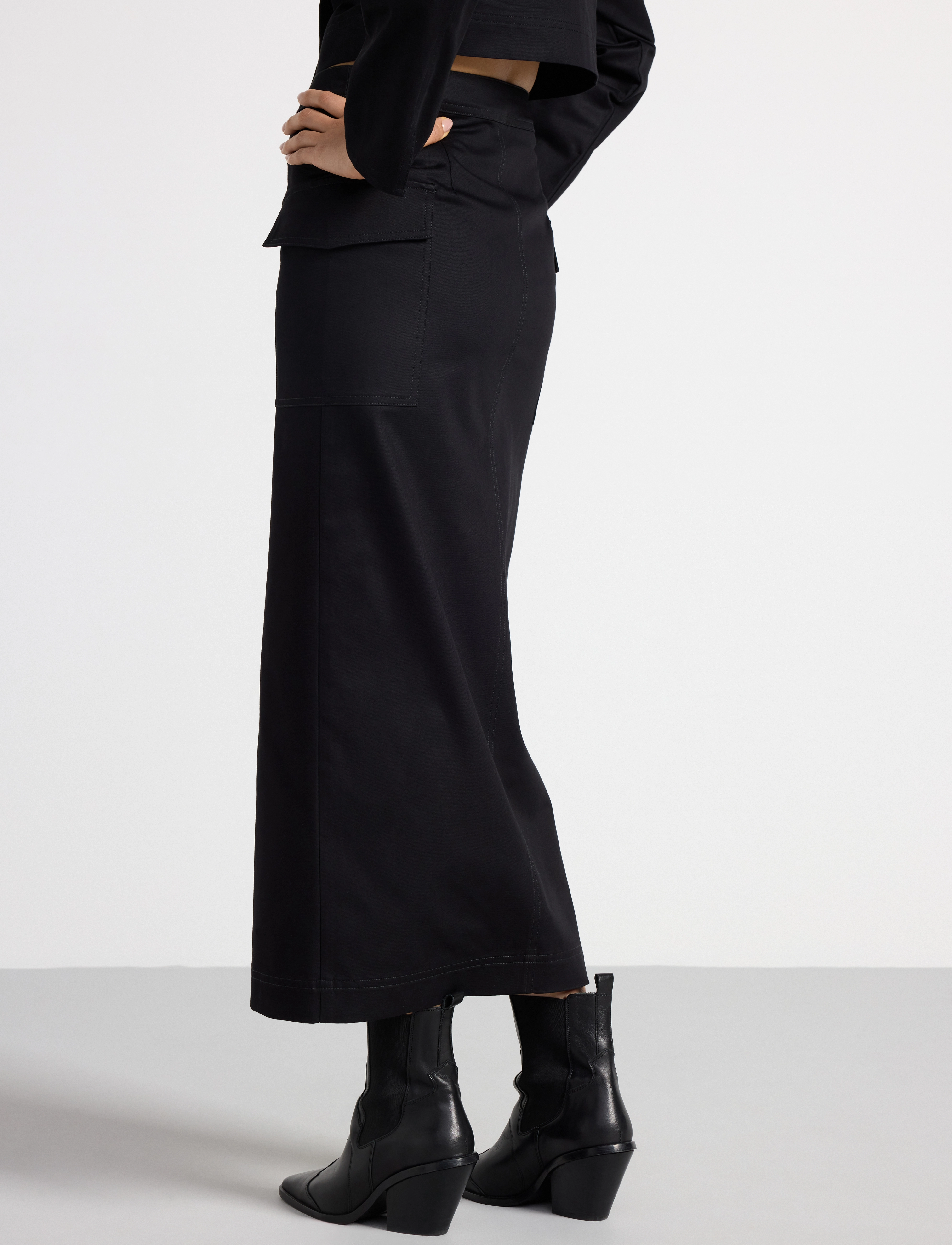 Lindex - Skirt Selma - midi-röcke - black - 3
