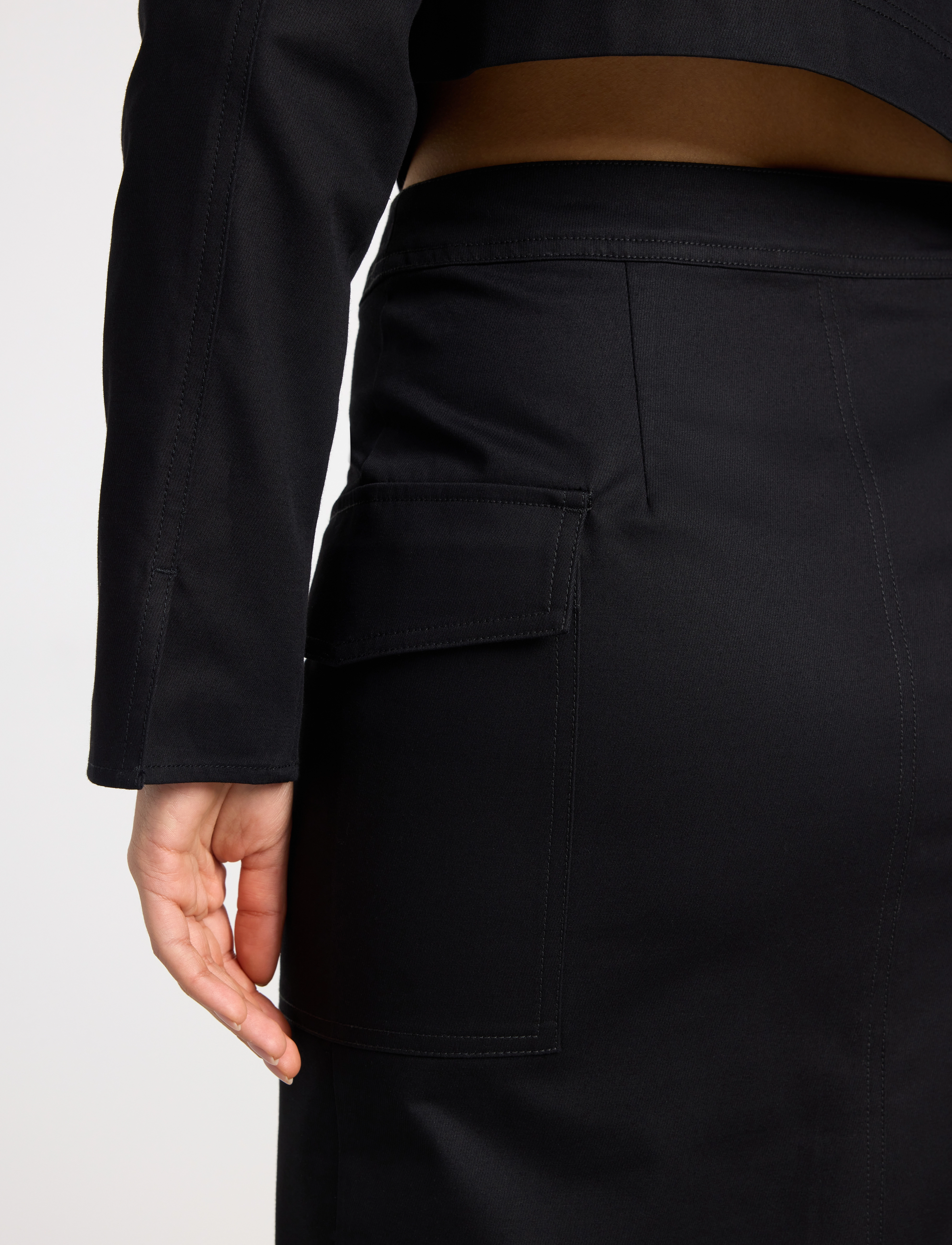 Lindex - Skirt Selma - midi-röcke - black - 5