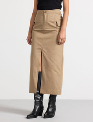 Lindex - Skirt Selma - midi skirts - dark dusty beige - 1