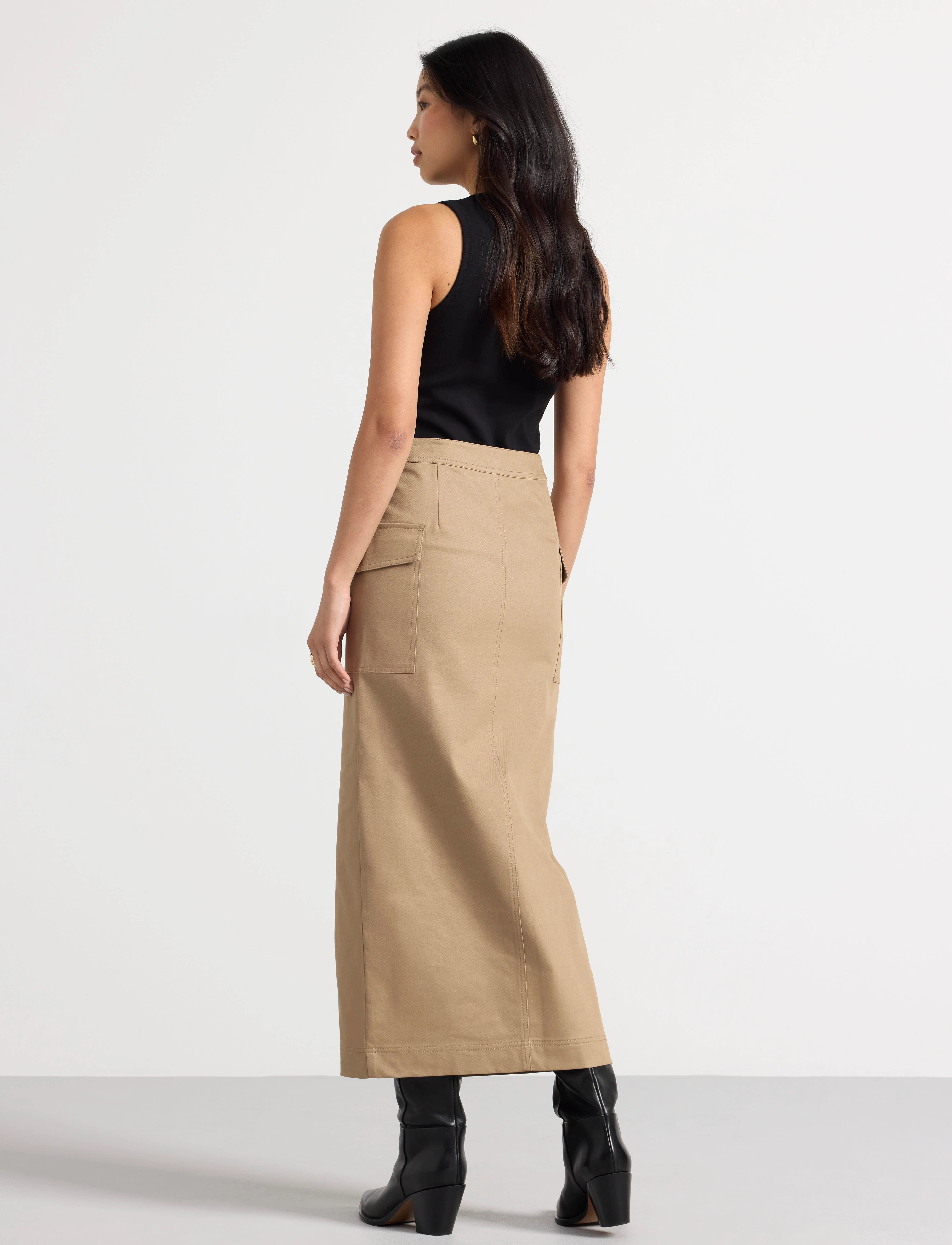 Lindex - Skirt Selma - laveste priser - dark dusty beige - 3