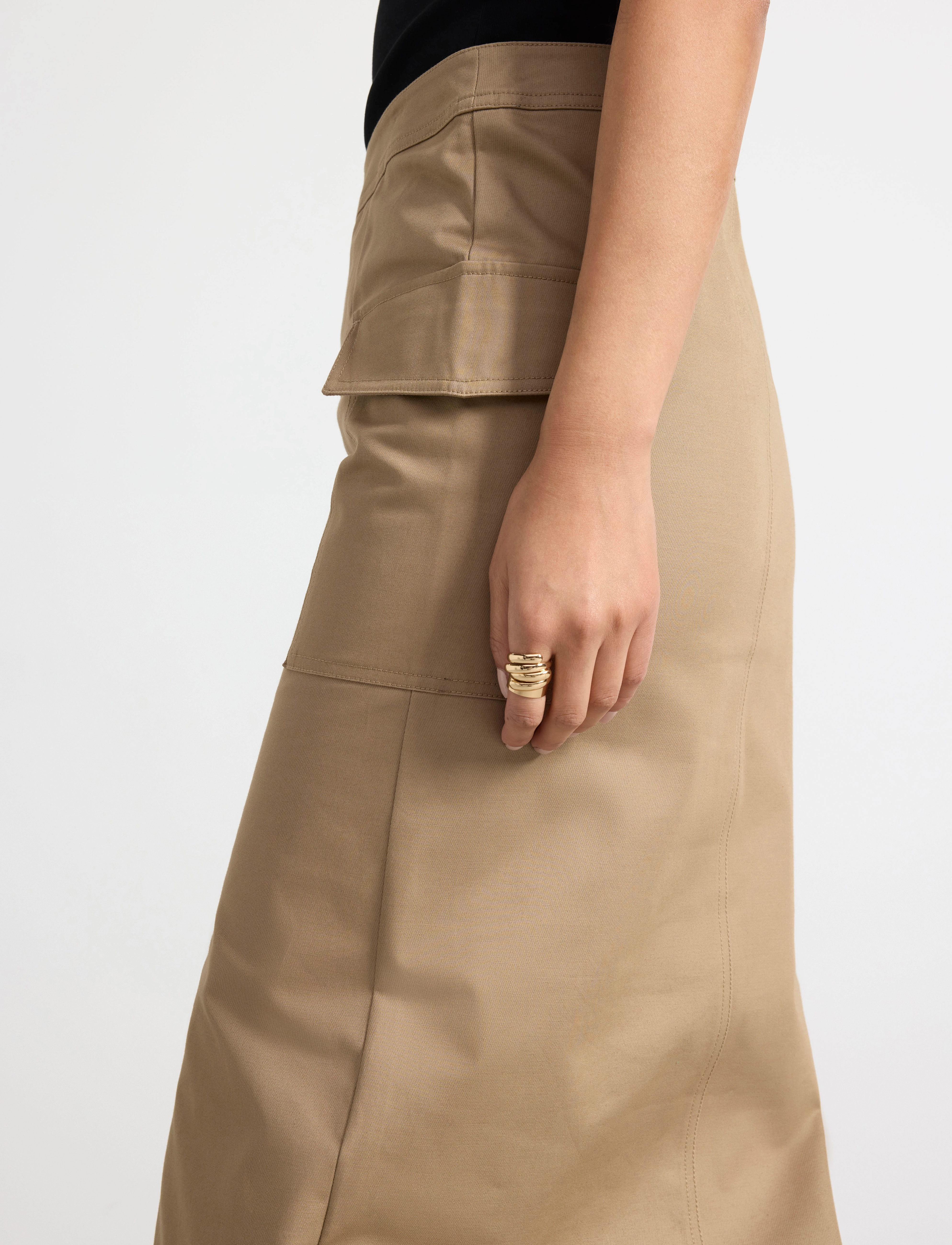 Lindex - Skirt Selma - laveste priser - dark dusty beige - 5