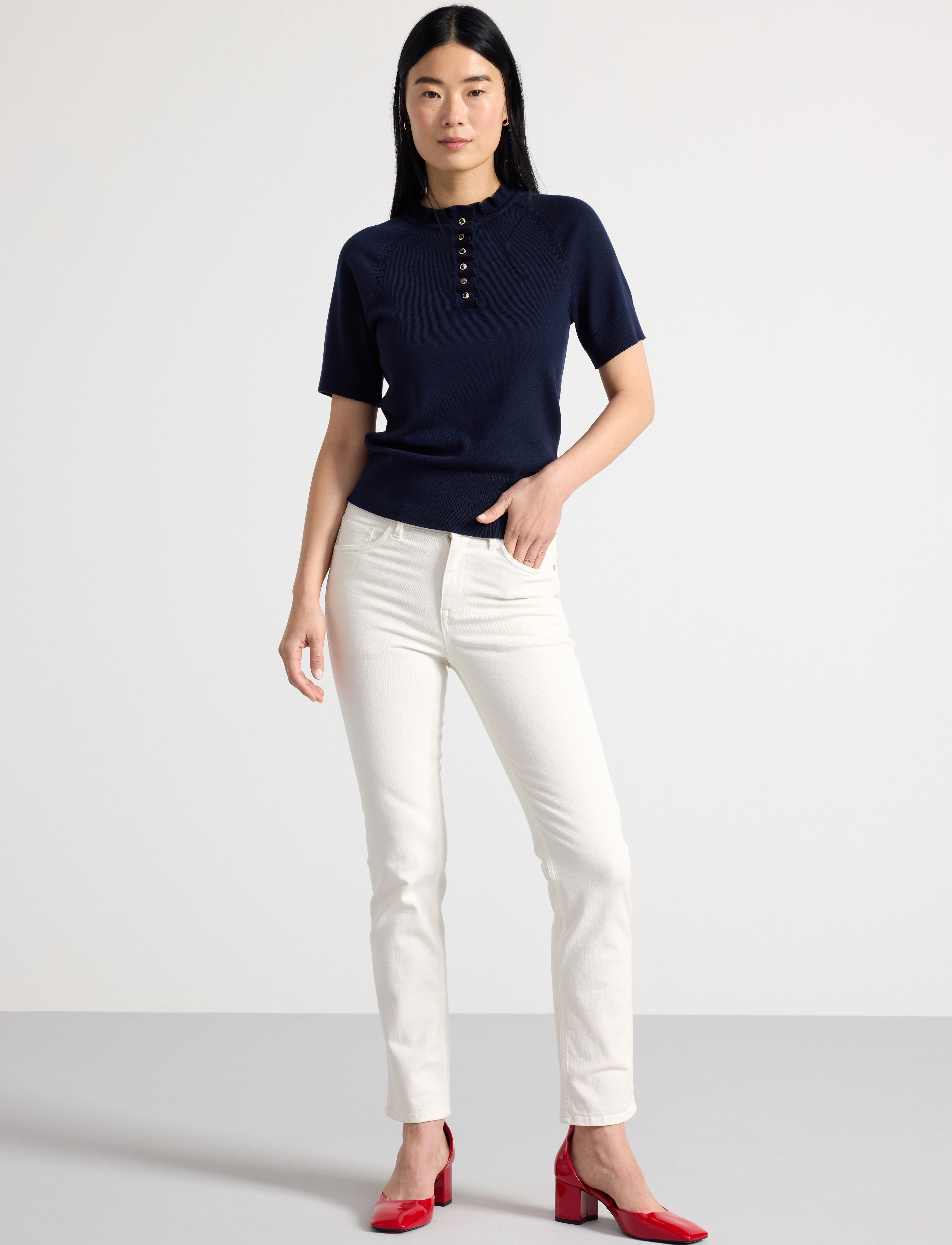 Lindex - Trousers Alba - straight jeans - off white - 4