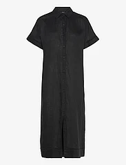 Lindex - Dress Laila pure linen - skjortklänningar - black - 0