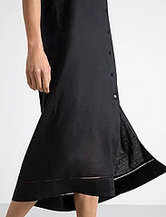 Lindex - Dress Laila pure linen - skjortklänningar - black - 4