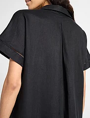 Lindex - Dress Laila pure linen - skjortklänningar - black - 6