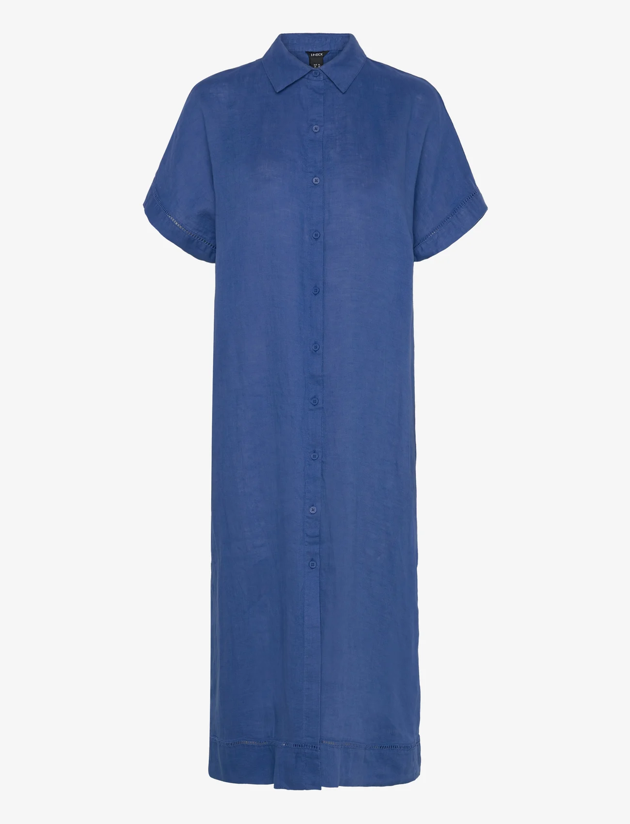 Lindex - Dress Laila pure linen - särkkleidid - blue - 0