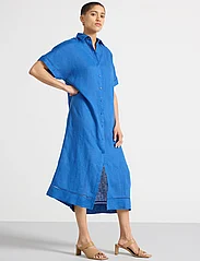 Lindex - Dress Laila pure linen - särkkleidid - blue - 2